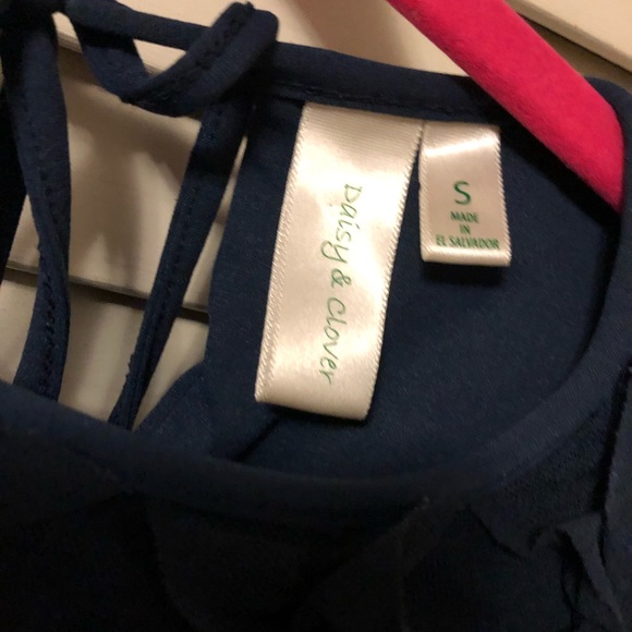 Navy Blue Ruffle Tank - Picture 5 of 5